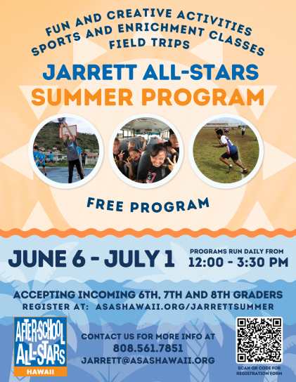 2022 Summer Program Flyers - Jarrett