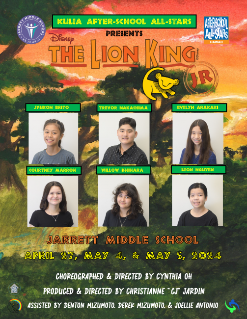 Jarrett ASAS Musical 2024 - Lion King Jr. - Poster