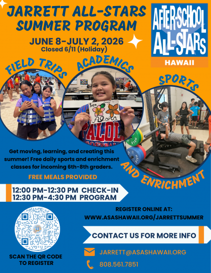 26-27 Q0 - Jarrett - Summer Registration Flyer