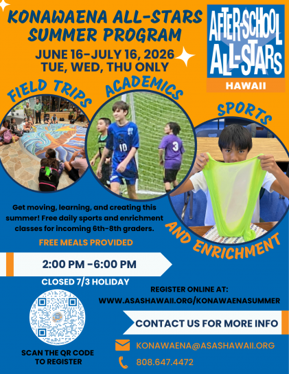 26-27 Q0 - Konawaena - Summer RegistrationFlyer