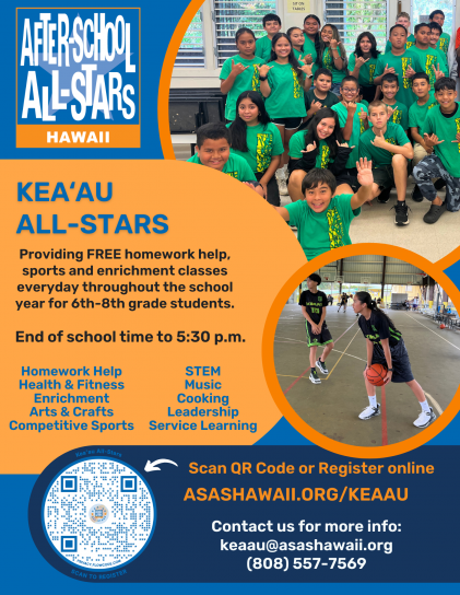2026-2027 Registration Flyer - Keaau