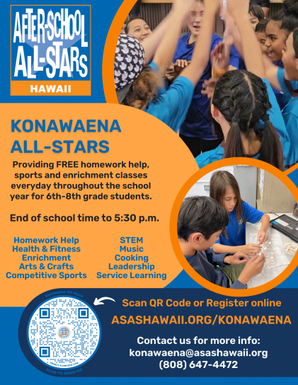 2026-2027 Registration Flyer - Konawaena